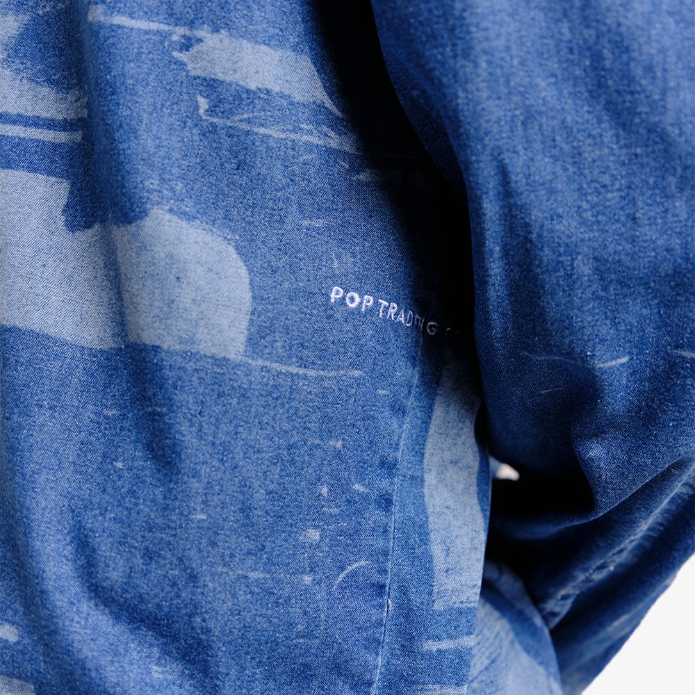 Printed Denim Shirt 'Blue'