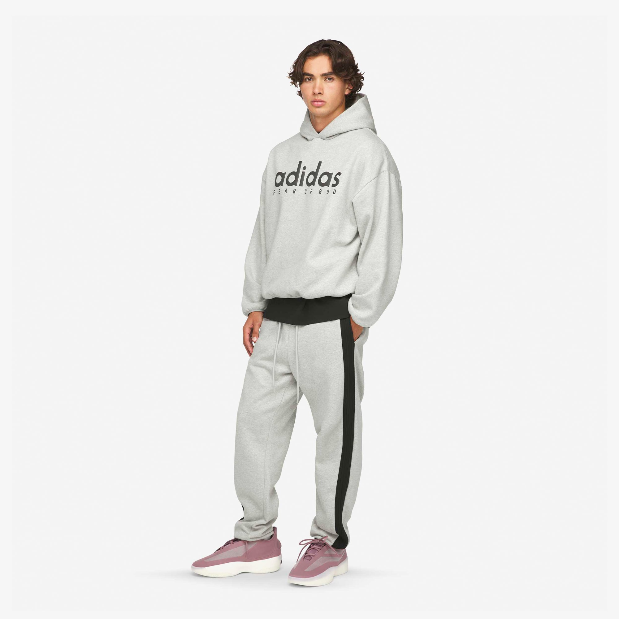 adidas x Fear of God Athletics Fleece Hoodie 'Grey Heather'