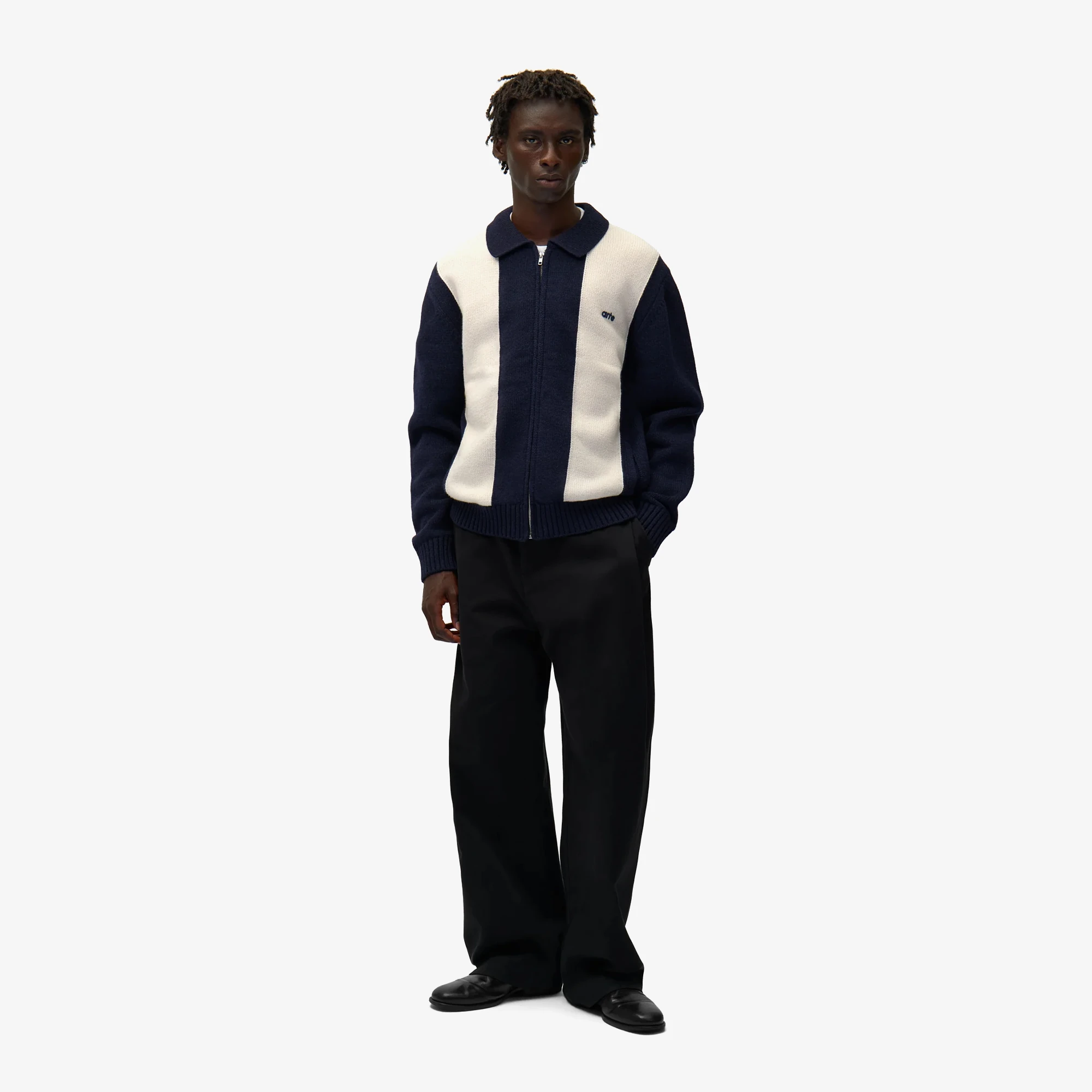 Cardigan 'Blue & White'