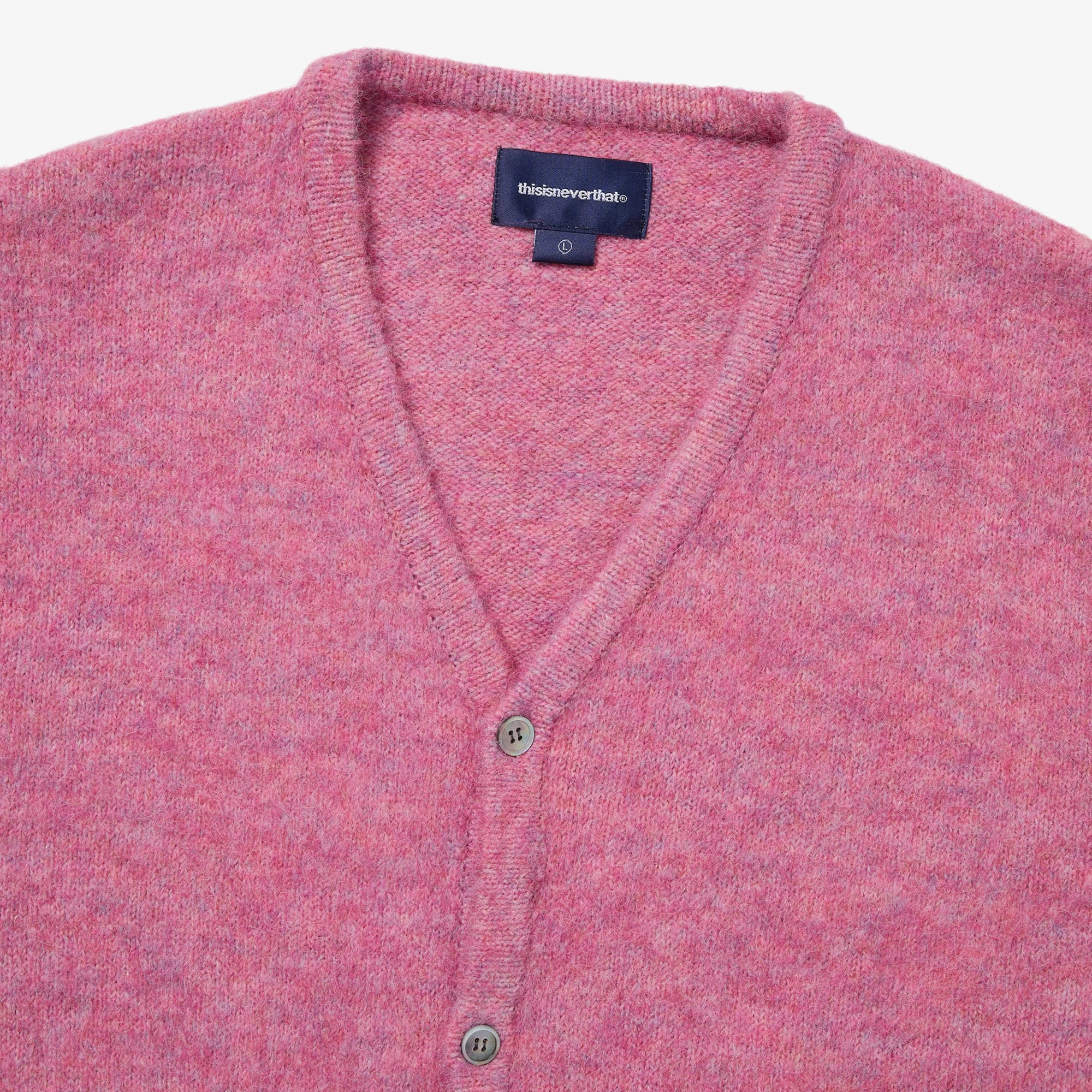 Hairy Knit Cardigan 'Pink'