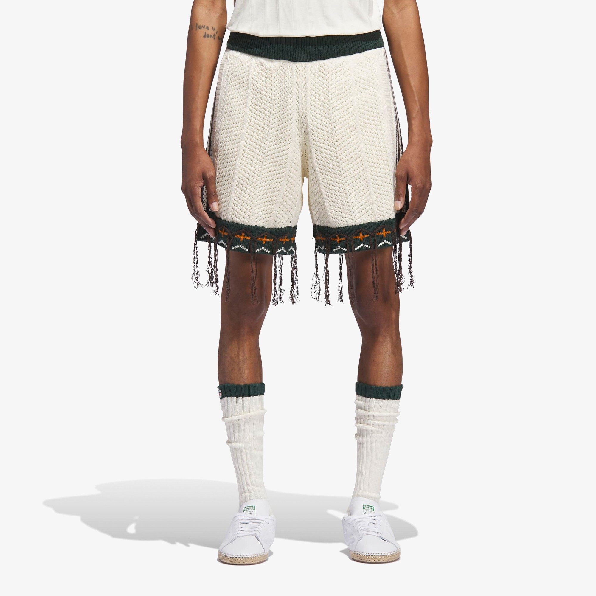 adidas x Clot Crochet Shorts by Edison Chen 'Cream White'