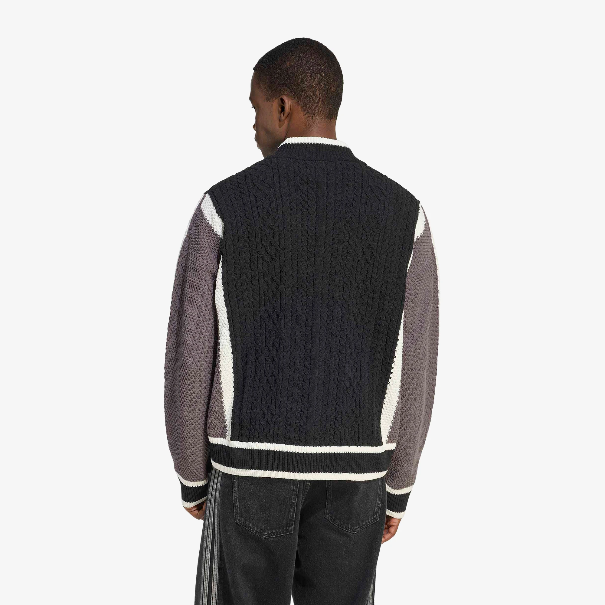 Retro Remix Cardigan 'Black & Grey Strata'