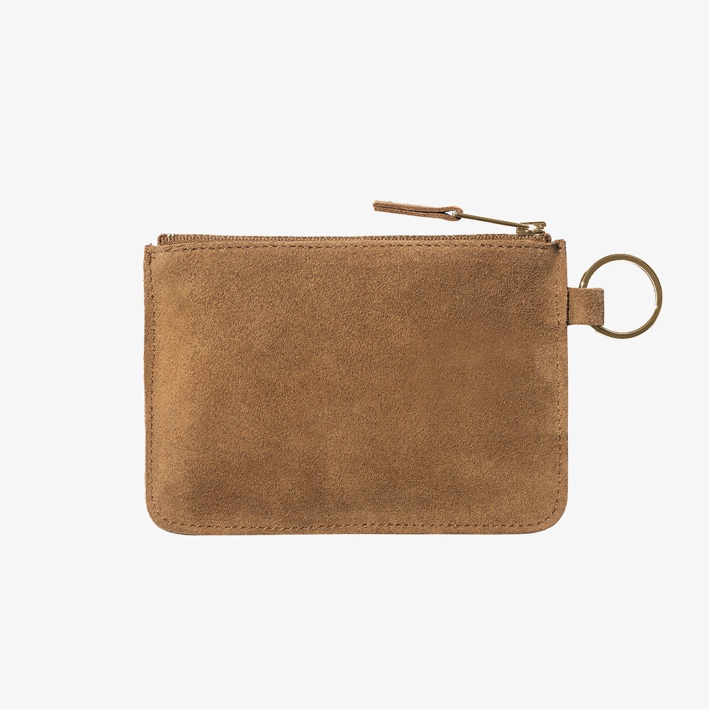 Suede Zip Wallet 'Hamilton Brown'