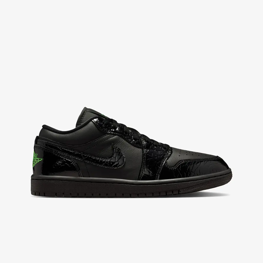 Air Jordan 1 Low SE 'Black Croc Scream Green' (W) - WUNDER