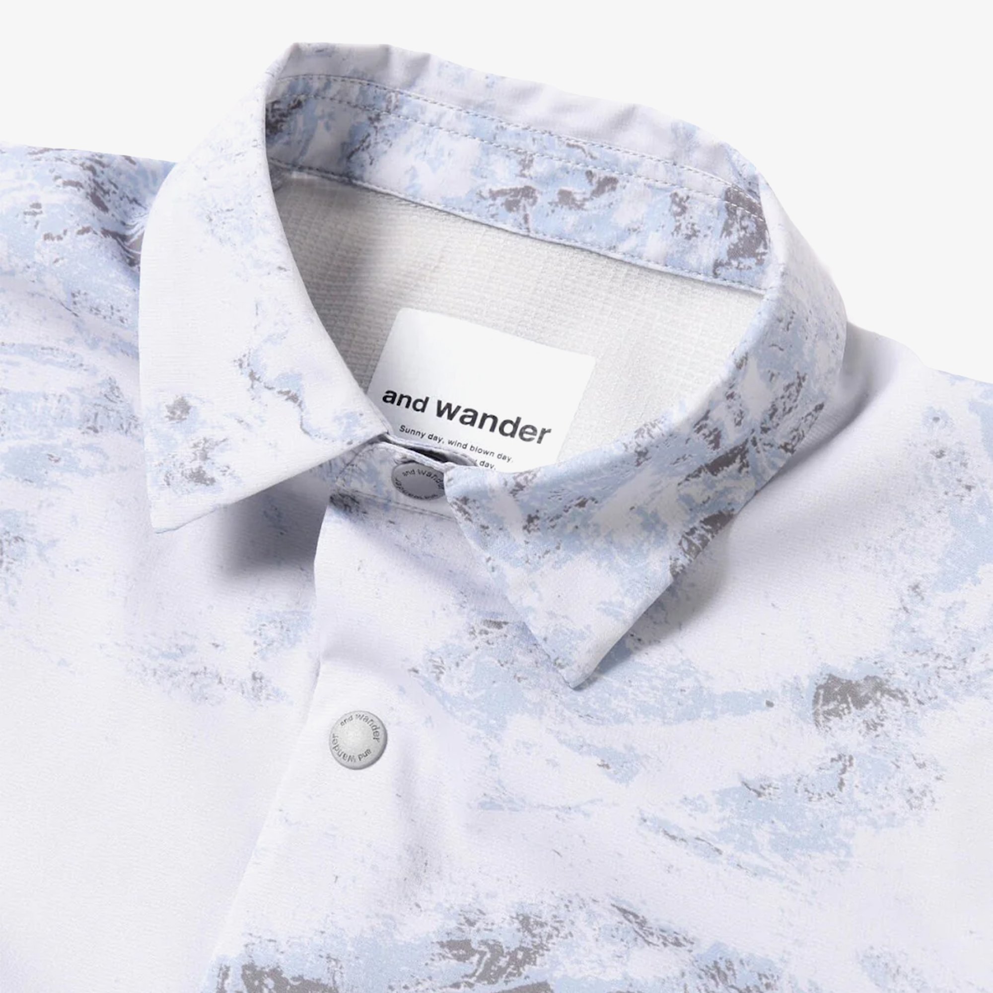 Printed LS Shirt 'Light Blue'