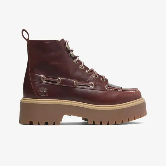 Stone Street Mid Lace Up Boot 'Burgundy' - Görsel 2
