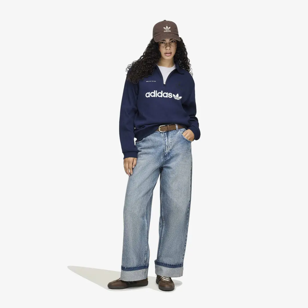 adidas x Song for the Mute ADI008 LS Polo Shirt 'Night Indigo' görsel 7