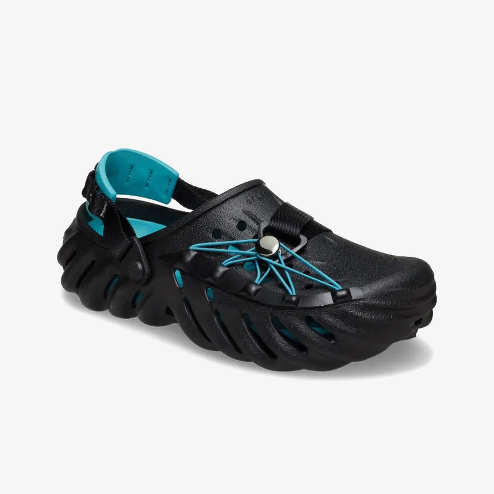 Echo Reflective Laces Clog 'Black Teal'