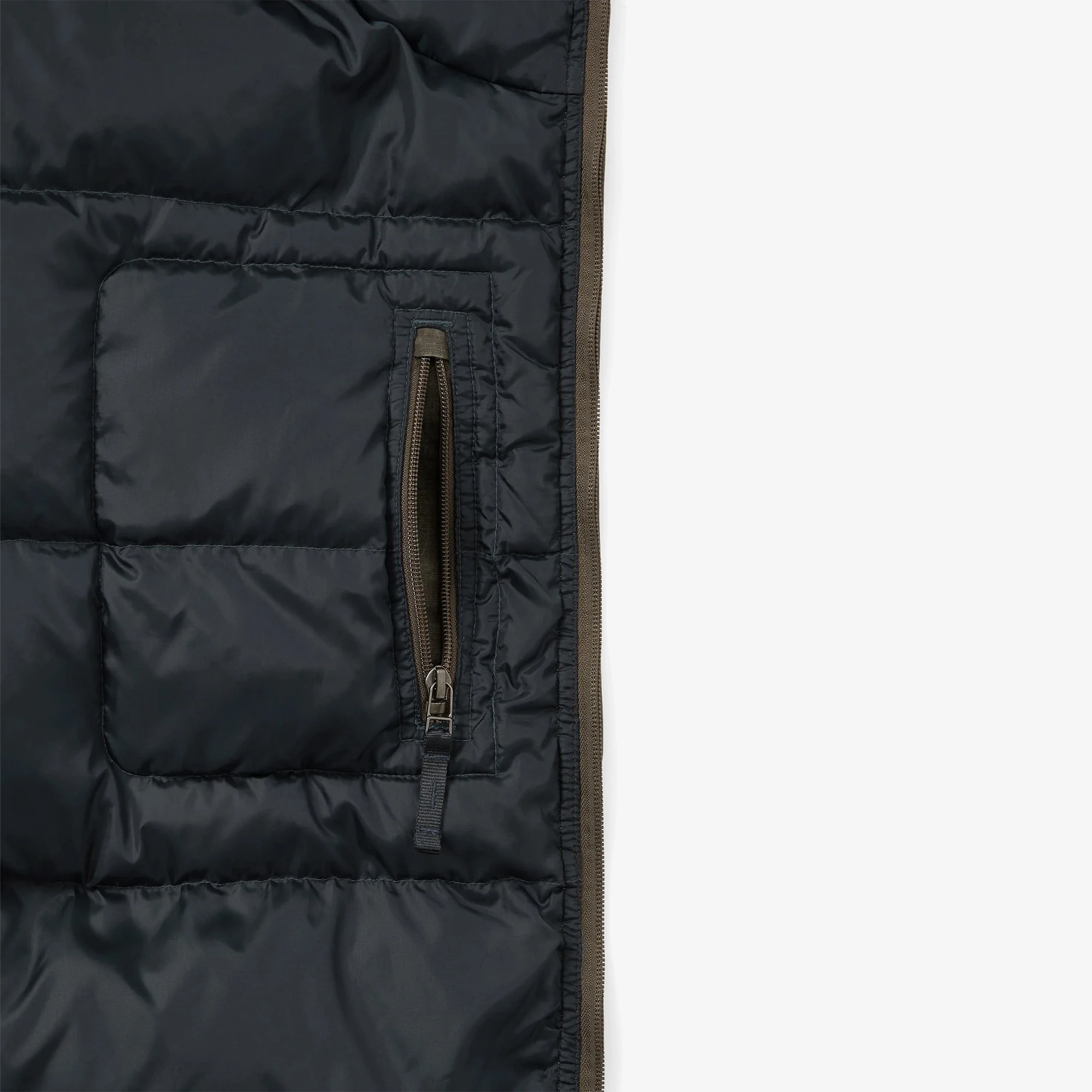 Washed Down Puffer Jacket 'Olive Brown'