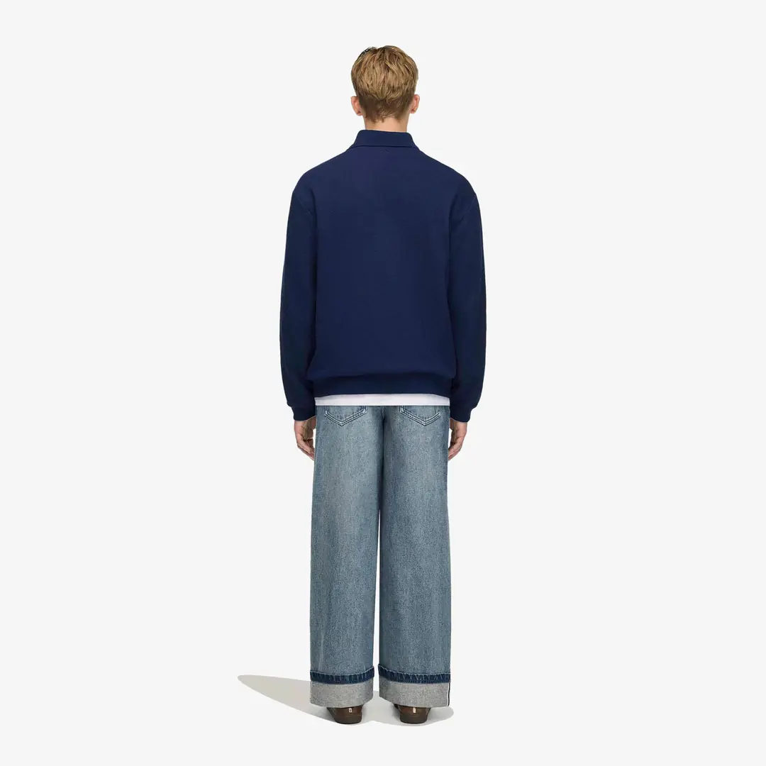 adidas x Song for the Mute ADI008 LS Polo Shirt 'Night Indigo' görsel 9