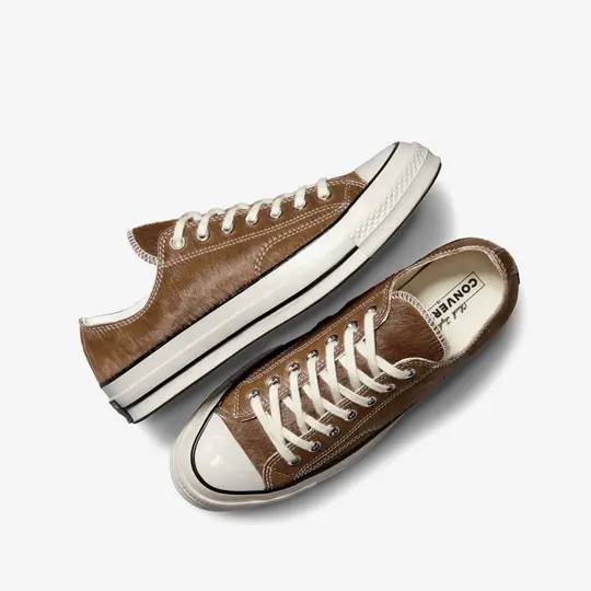 Chuck 70 Low Pony Hair 'Brown' - Görsel 6