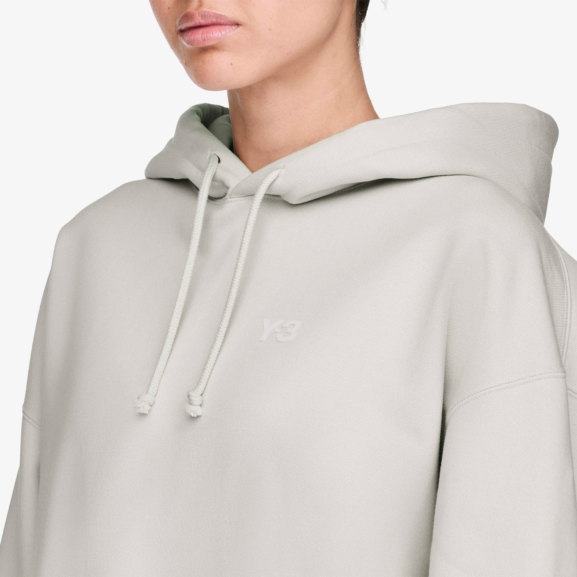 Brushed Terry Boxy Hoodie 'Chalk Pearl'