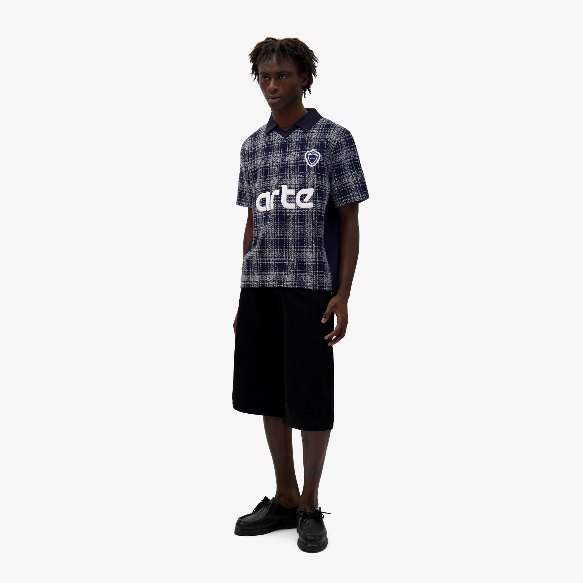 Plaid Jersey 'Navy'