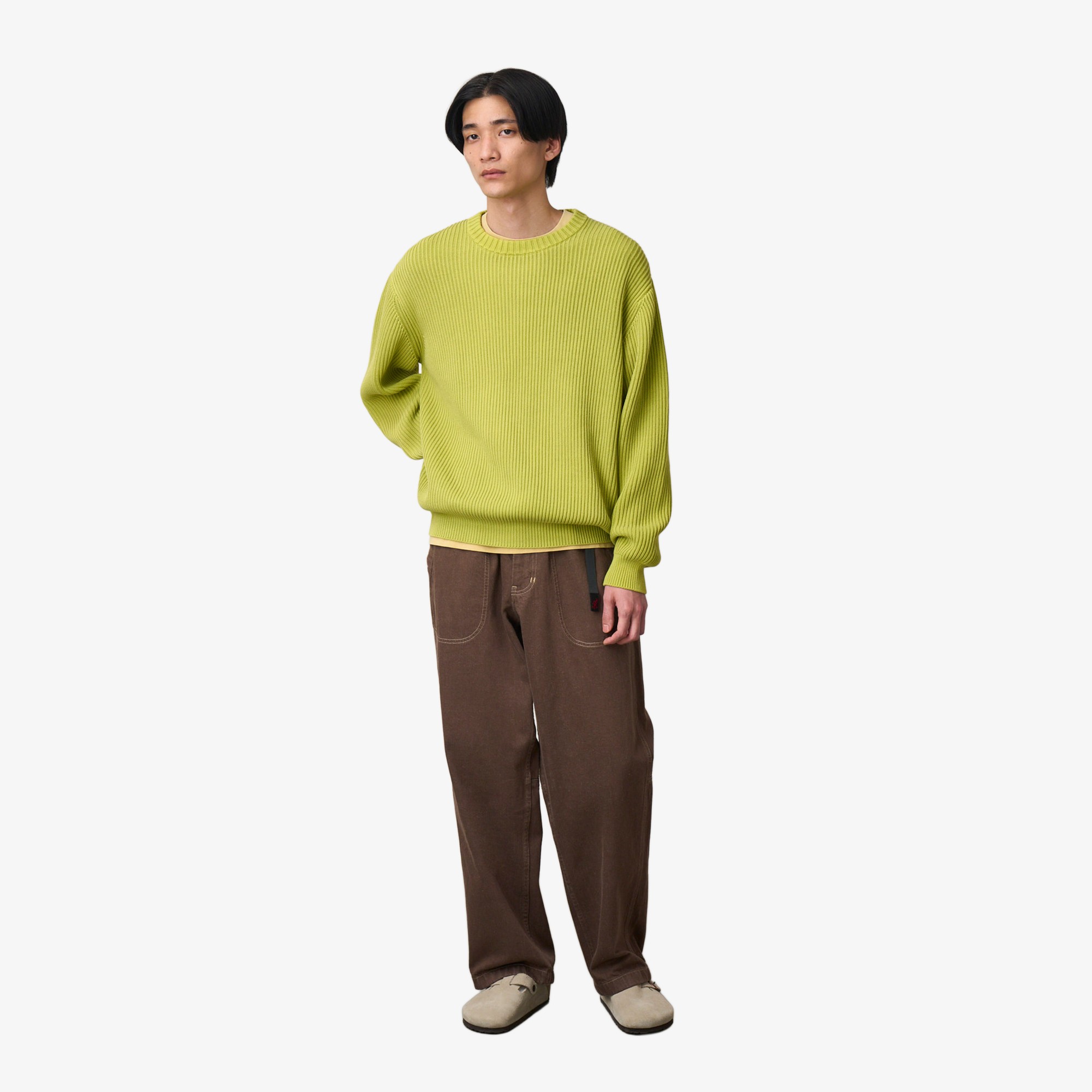 Cotton Knit Sweater 'Mist Green'