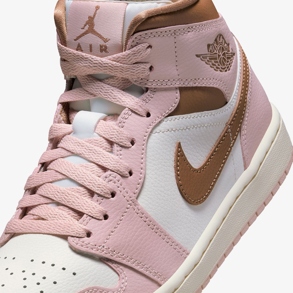 Air Jordan 1 Mid 'Pink Oxford' (W)