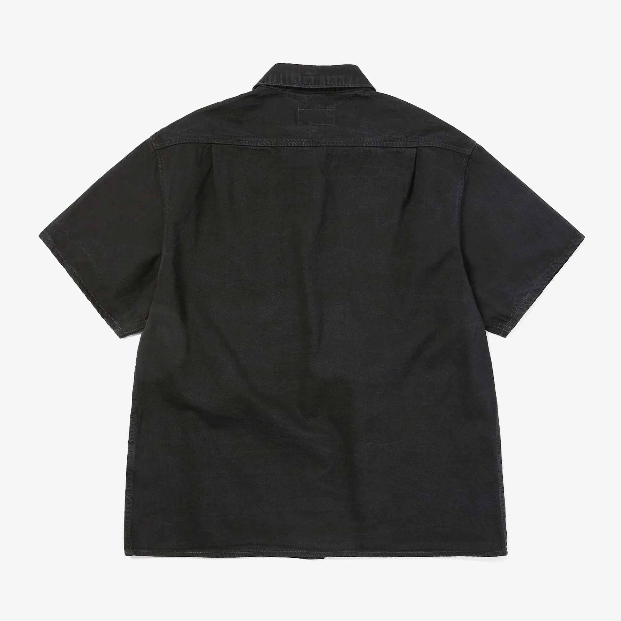 thisisneverthat Washed Denim S/S Shirt 'Black' - WUNDER