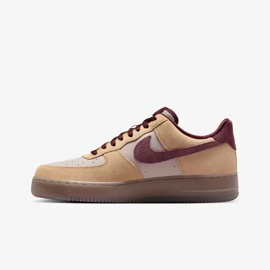 Nike Nike Sarı Air Force 1 Low '07 Premium 'Linen Moon Particle Burgundy' Wunder'de! Sarı - 3. görsel