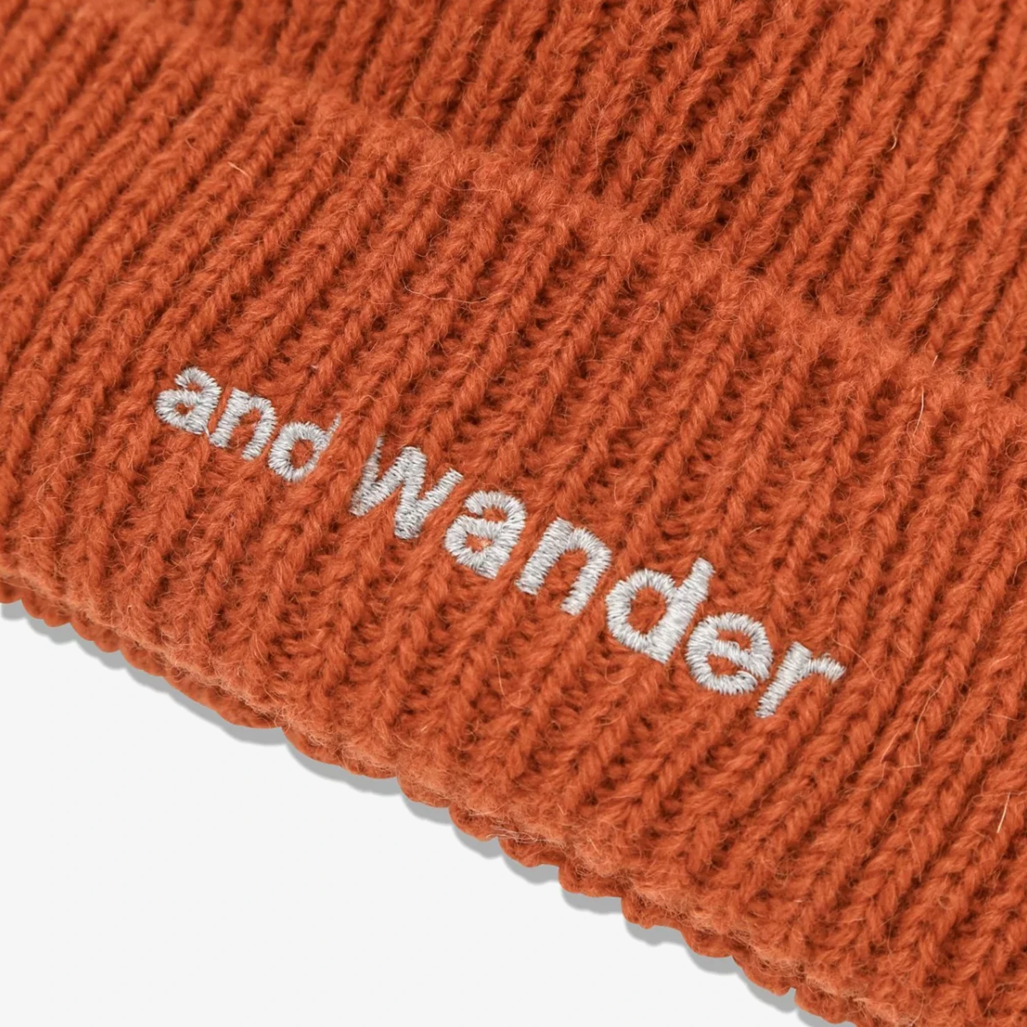 Shetland Wool Knit Cap 'Orange'