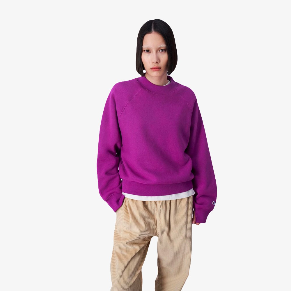 Minimal Reverse Weave Sweatshirt 'Violet' (W)