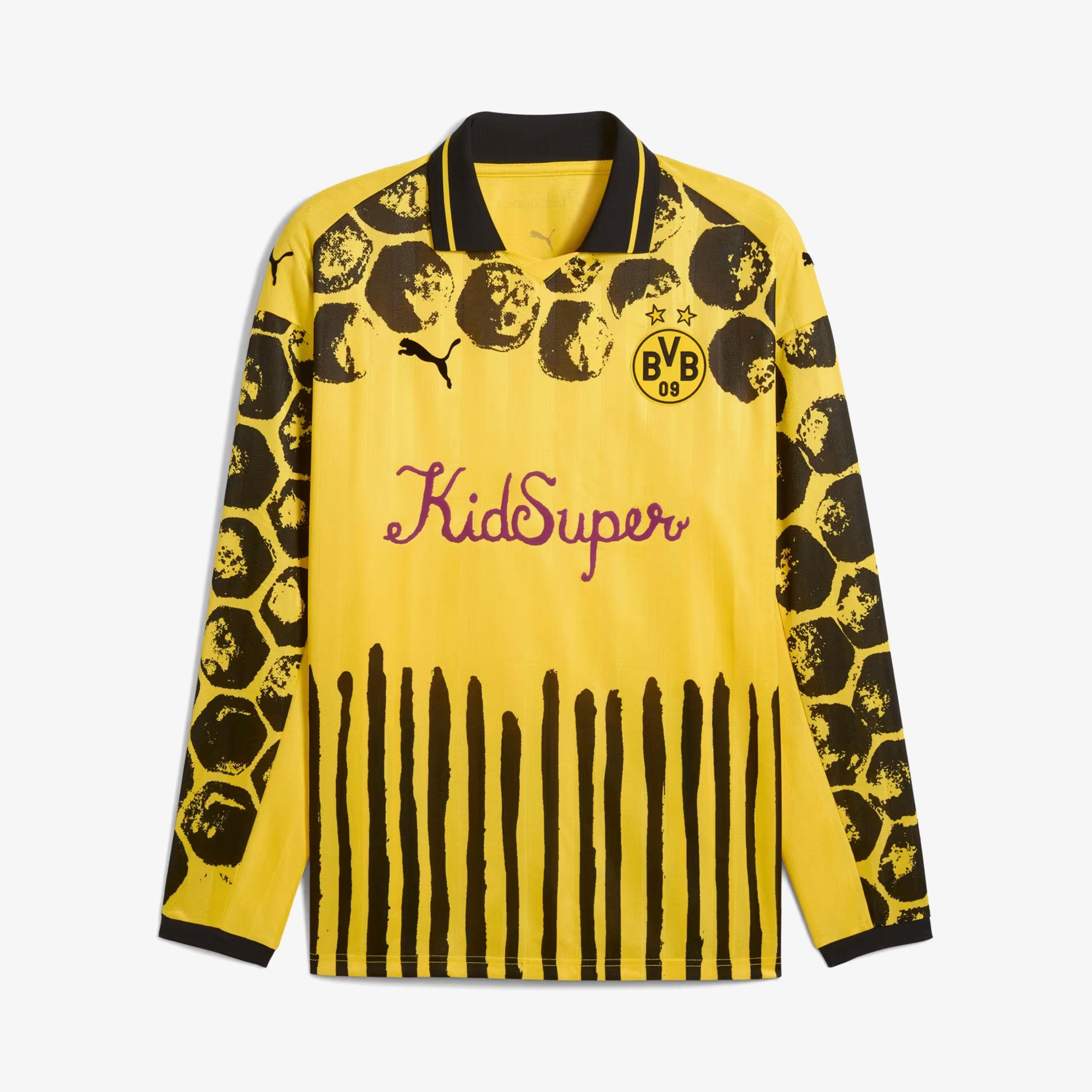PUMA x KIDSUPER x BVB LS Retro Shirt 'Yellow'
