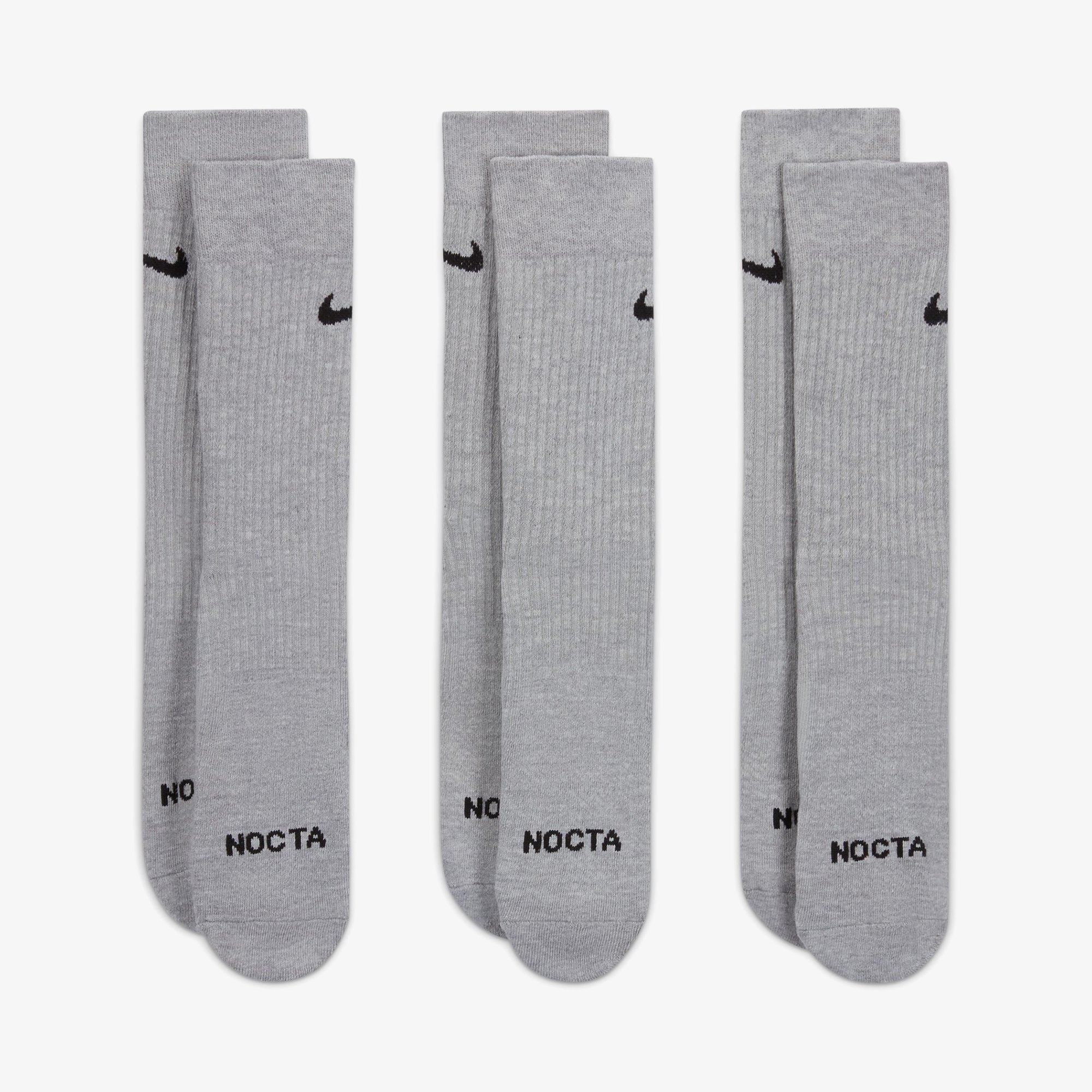 Nike x Nocta Crew Socks 'Grey' (3 Pairs)