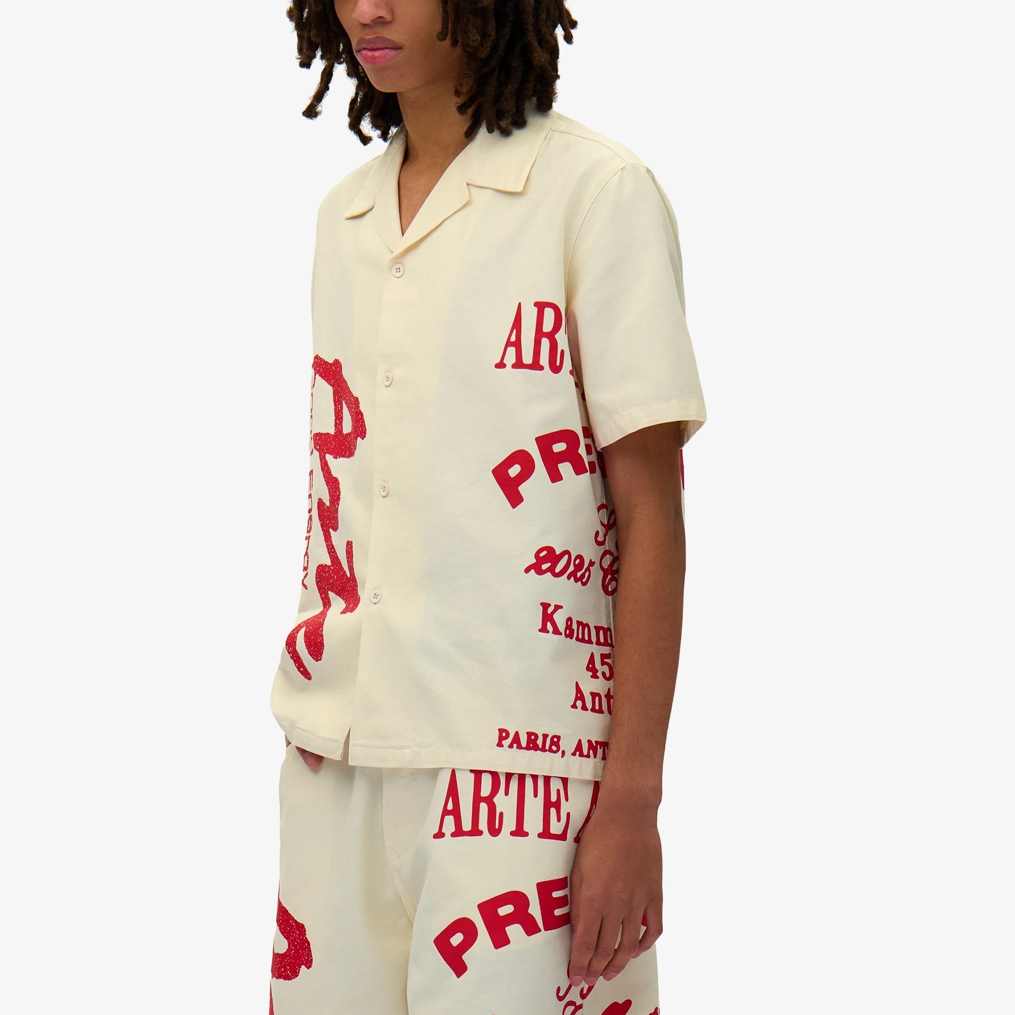 Red Print Shirt 'Cream'