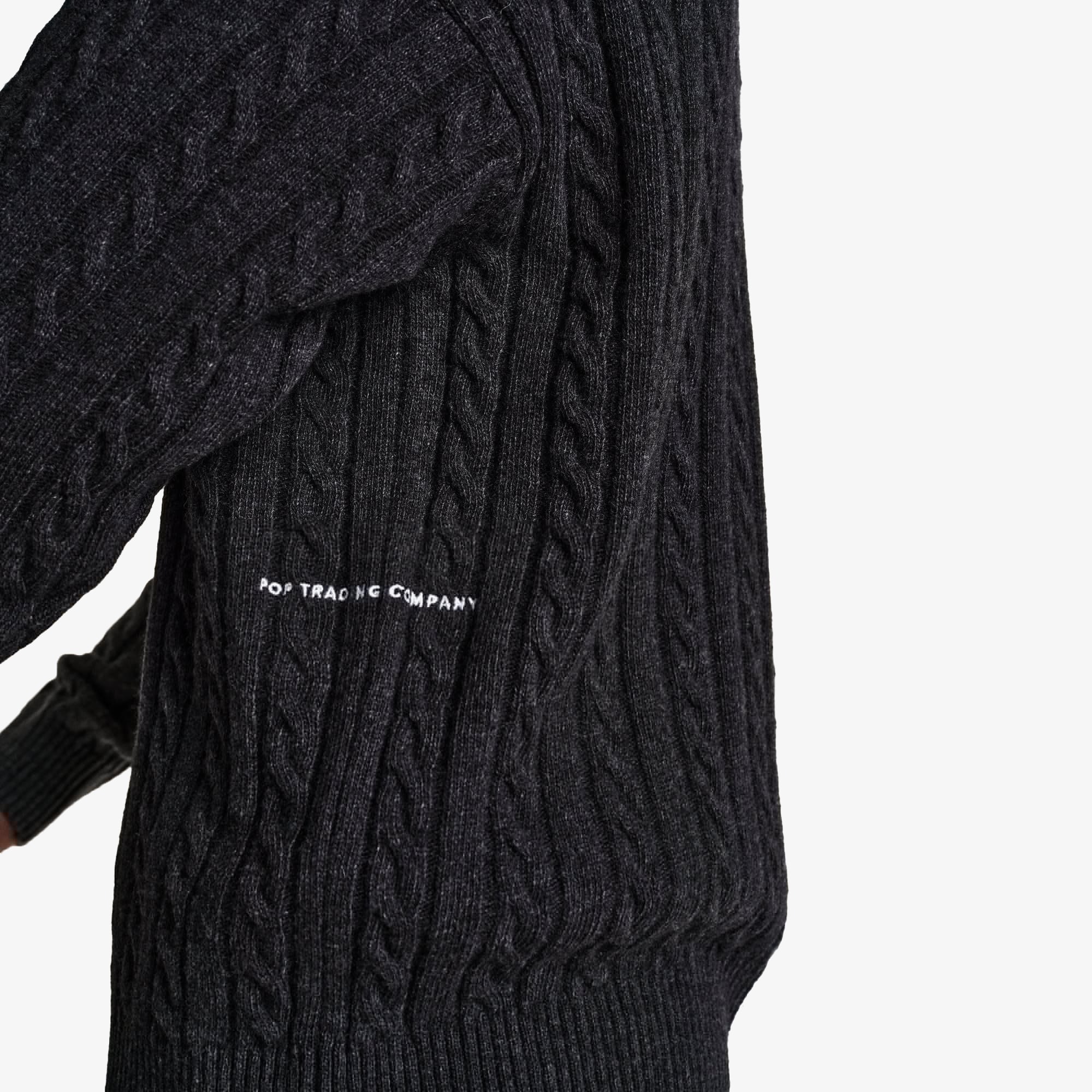 Knitted Cable Cardigan 'Anthracite Charcoal'