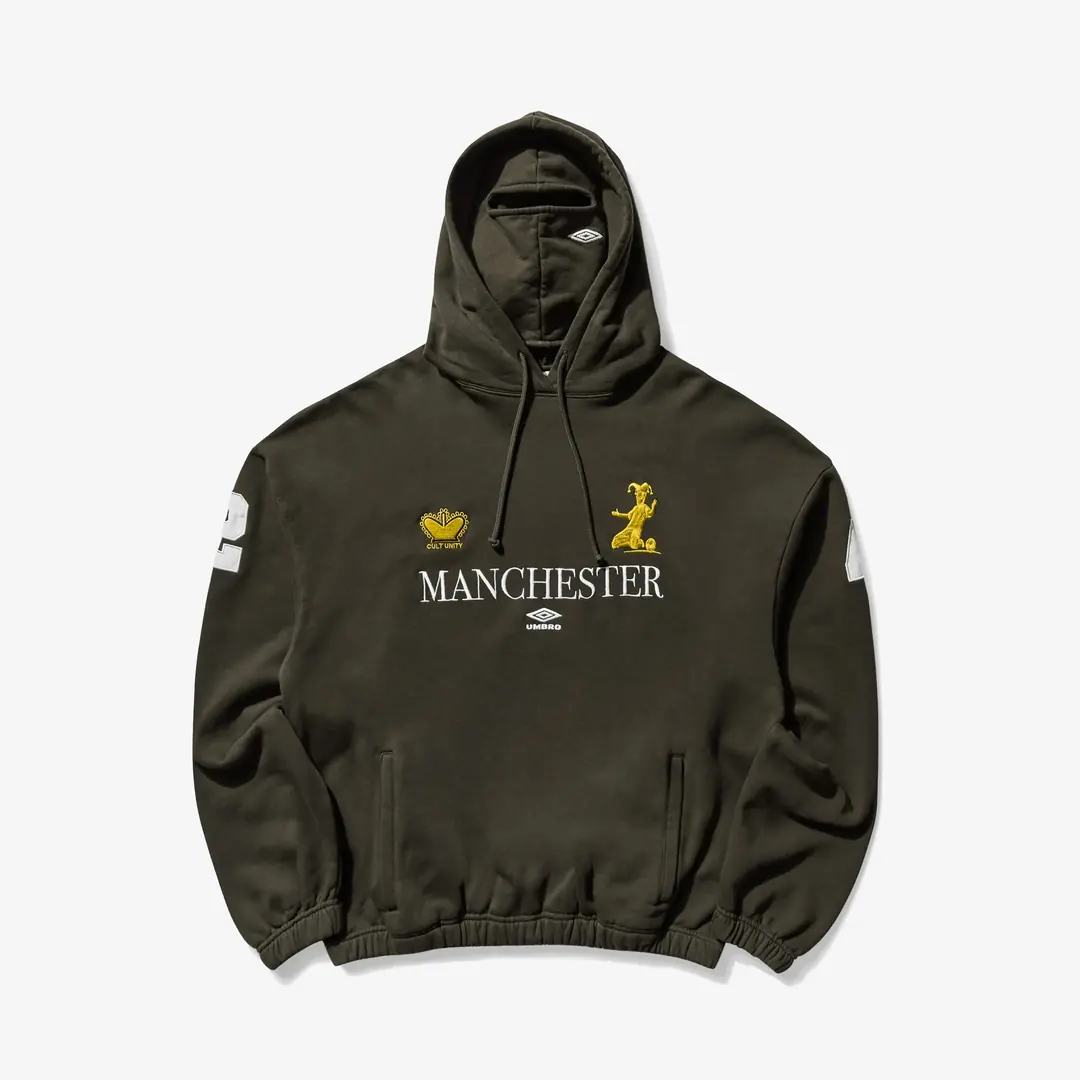 UMBRO Manchester Masked Hoodie 'Dark Olive' - WUNDER