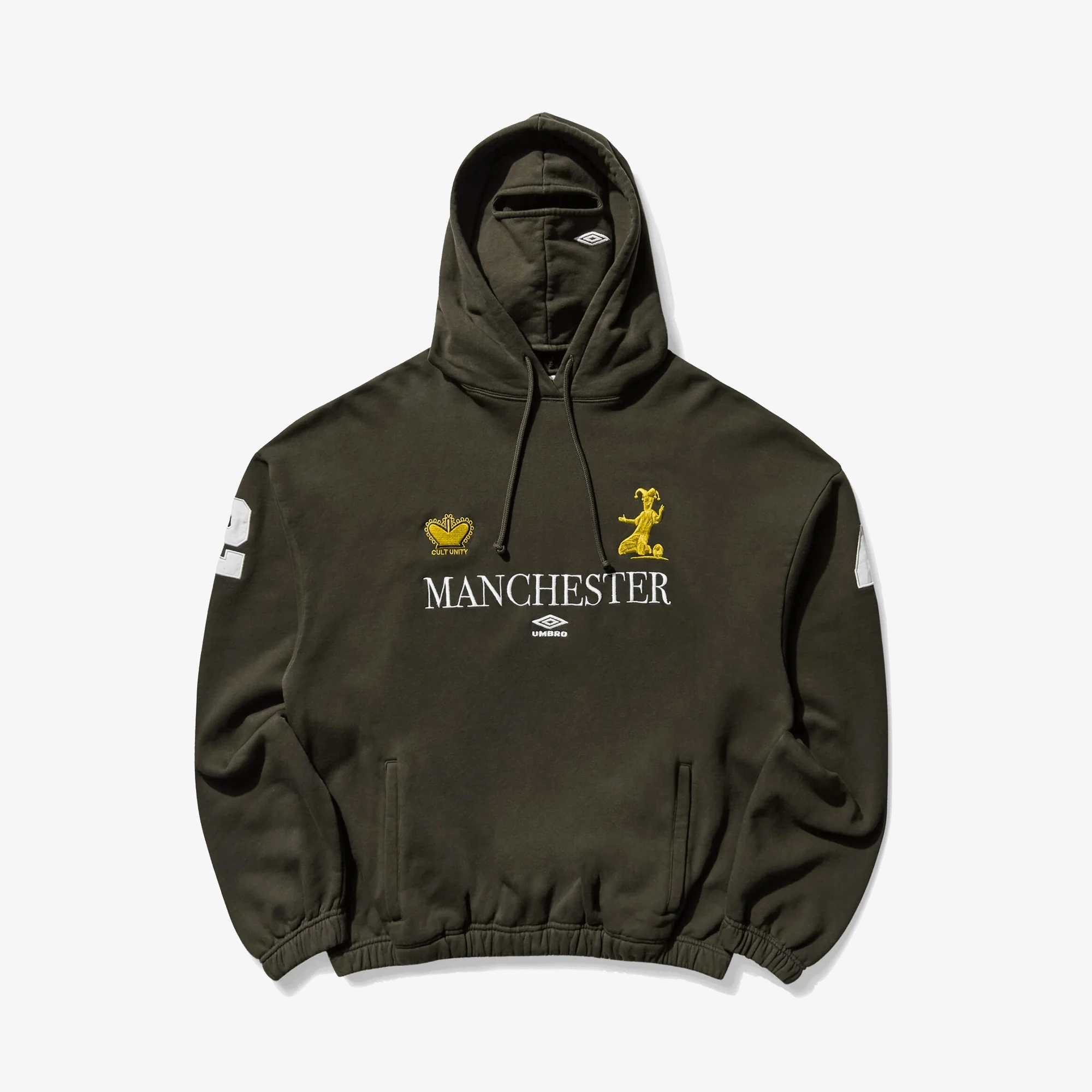 UMBRO Manchester Masked Hoodie 'Dark Olive' - WUNDER