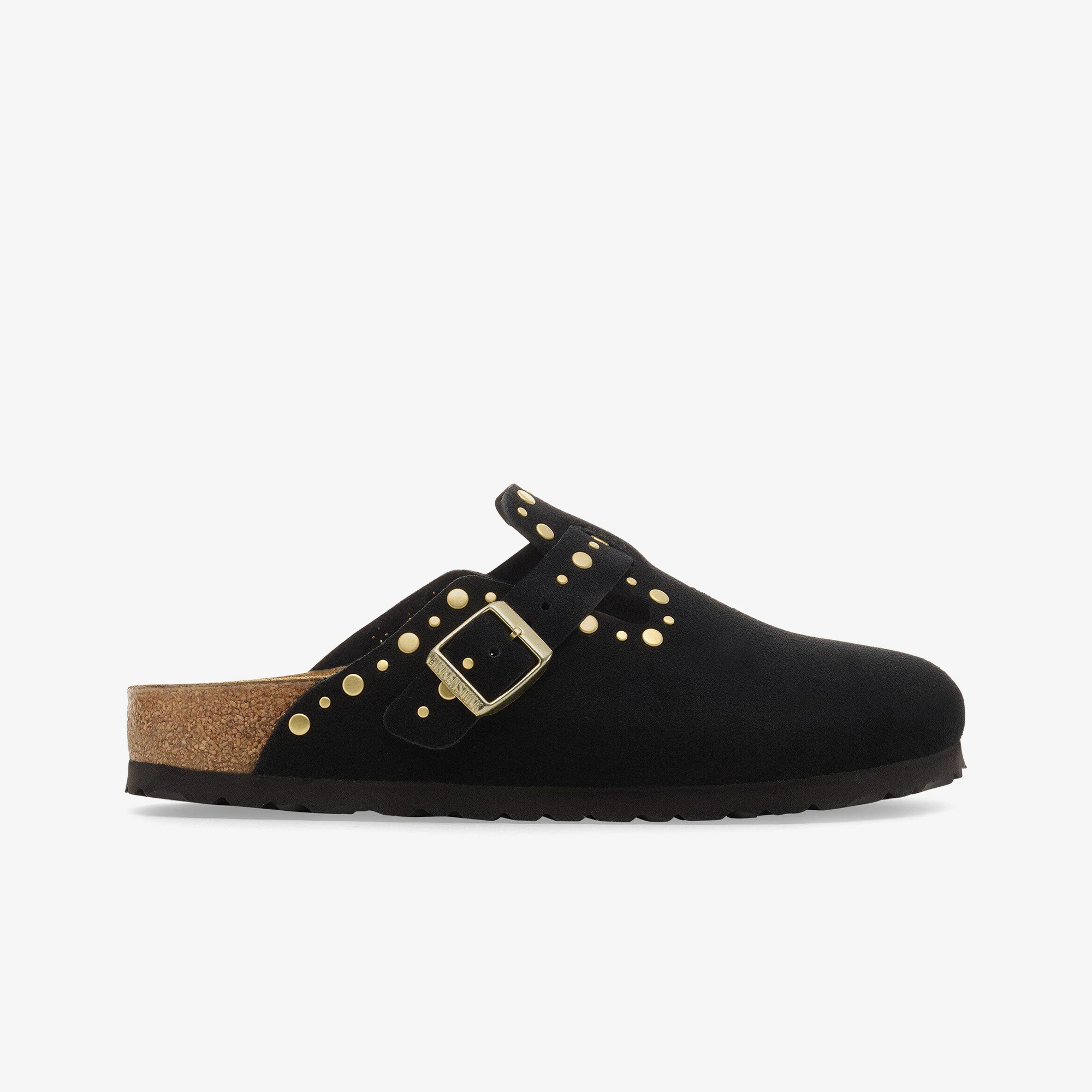 Birkenstock Boston Rivets Leather 'Black' - WUNDER