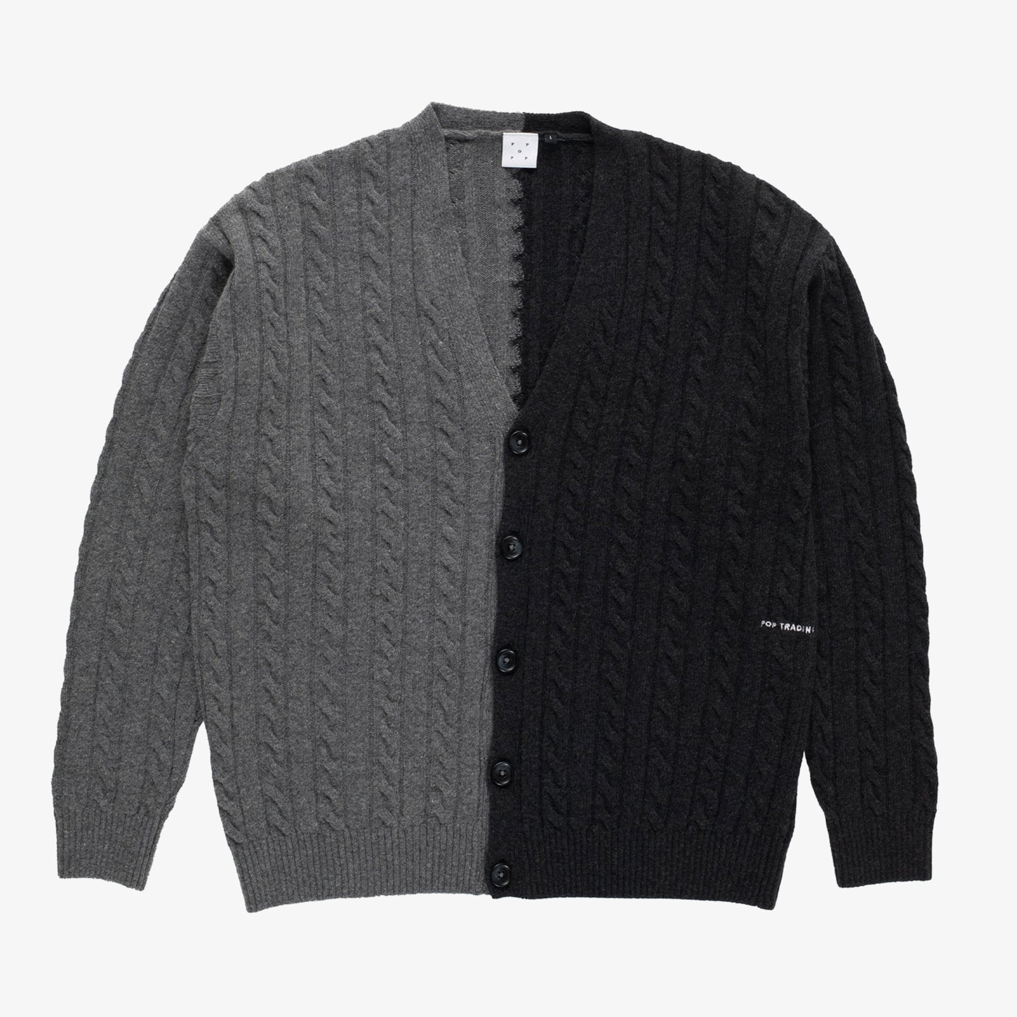 Knitted Cable Cardigan 'Anthracite Charcoal'