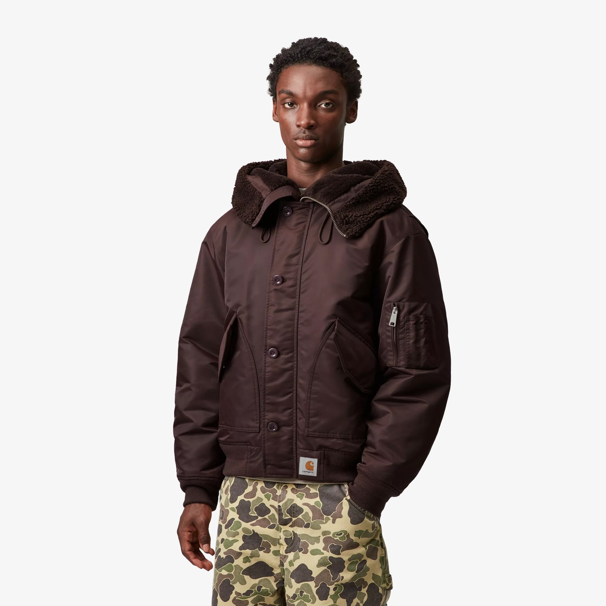 Hooded Oltera Bomber Jacket 'Palisander'