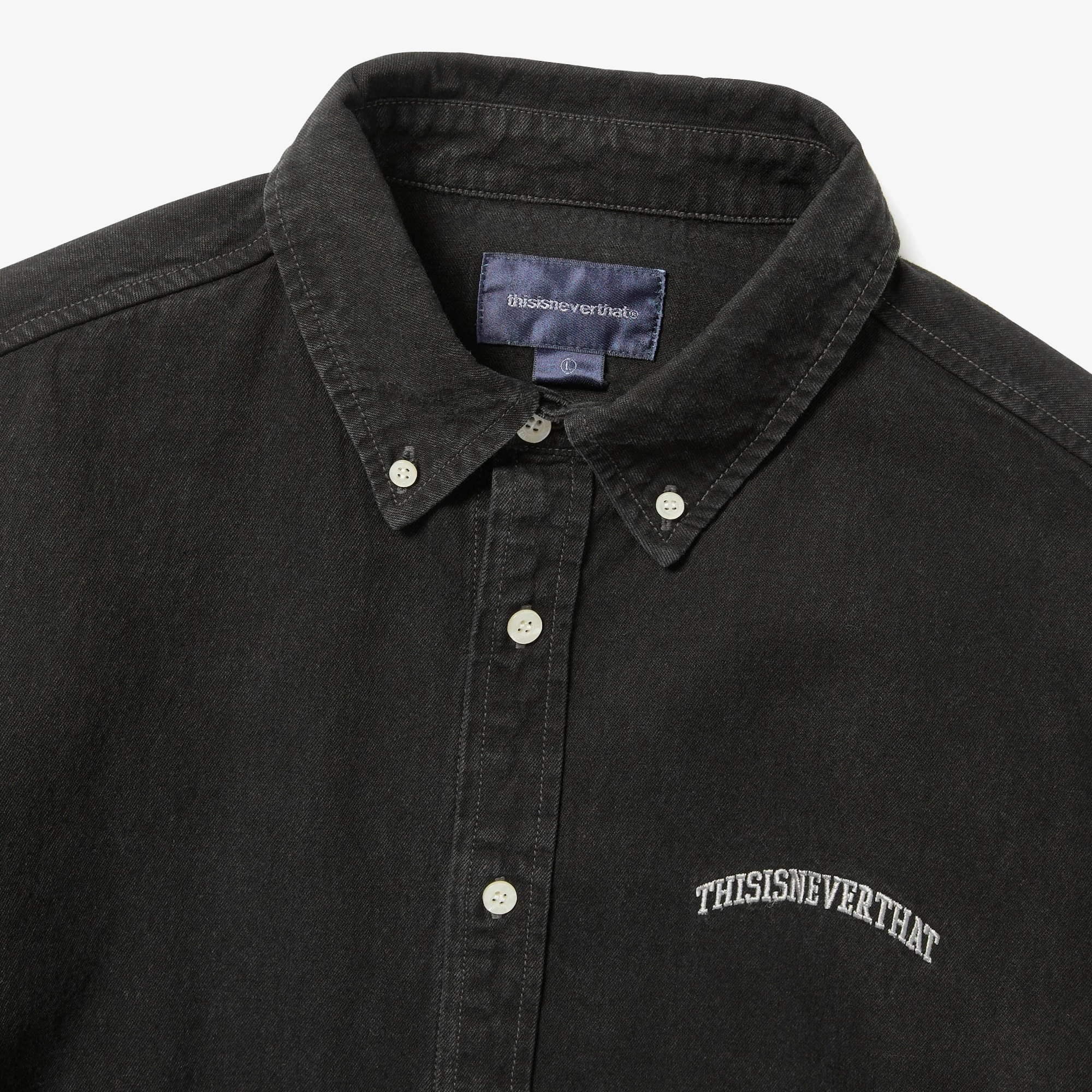 Washed Denim Shirt 'Black'