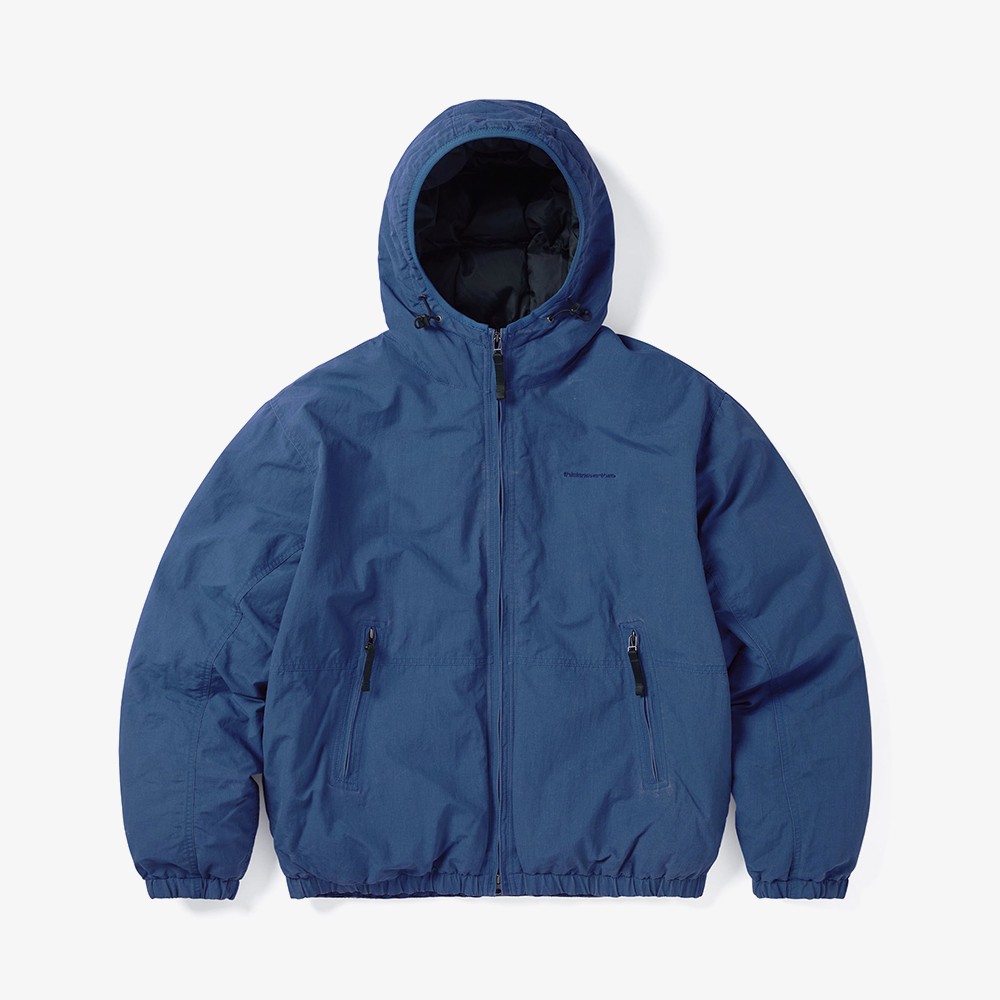 Washed Down Puffer Jacket 'Blue'