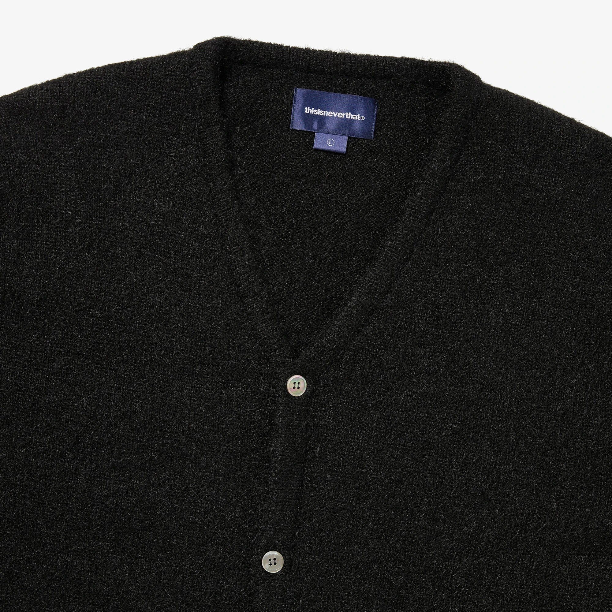 Hairy Knit Cardigan 'Black'