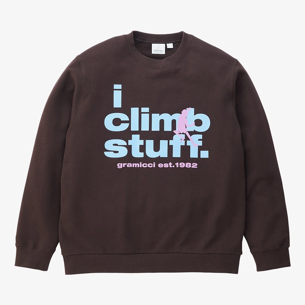 I Climb Stuff Sweatshirt 'Deep Brown'