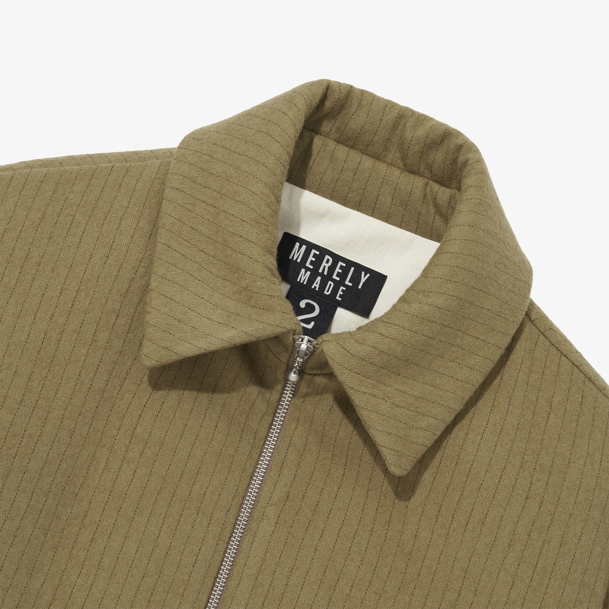 Premium Vintage Woolen Stripe Blouson 'Peanut Brown'