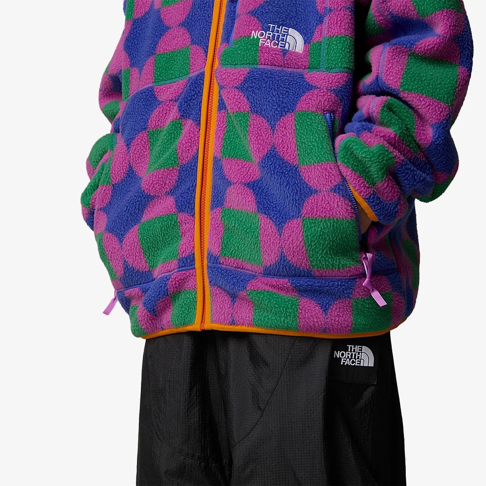 TNF x Yinka Ilori Printed Reversible Fleece Jacket 'Solar Blue Lets Blossom Together Print'