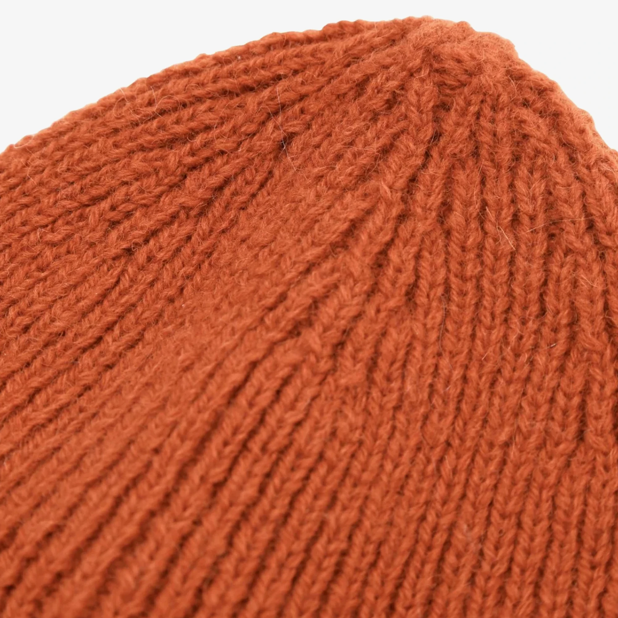Shetland Wool Knit Cap 'Orange'