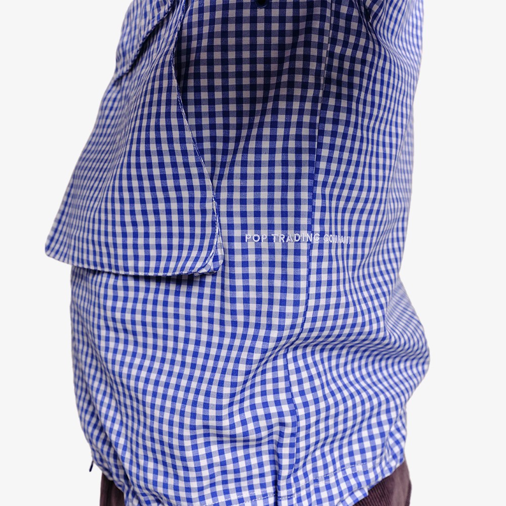 Checked Boxer Shirt 'Twilight Blue'