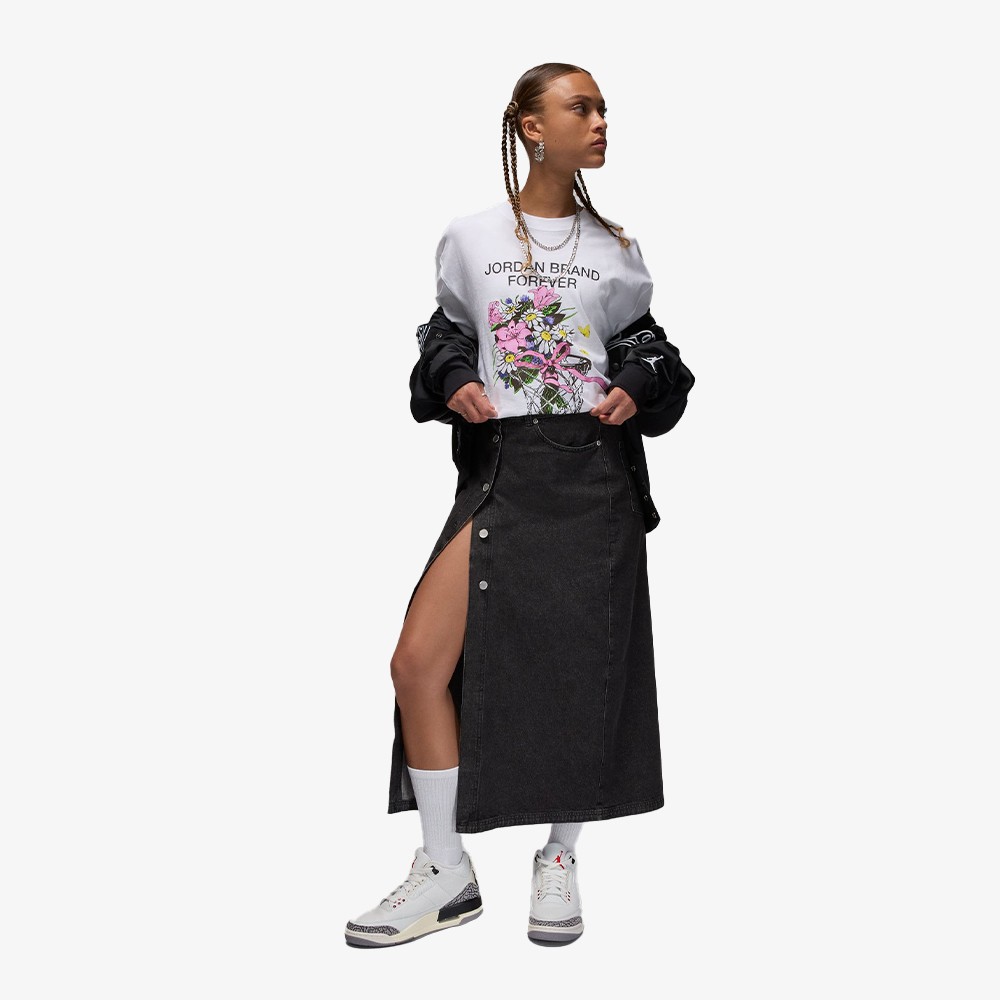  Air Jordan Denim Skirt 'Black'