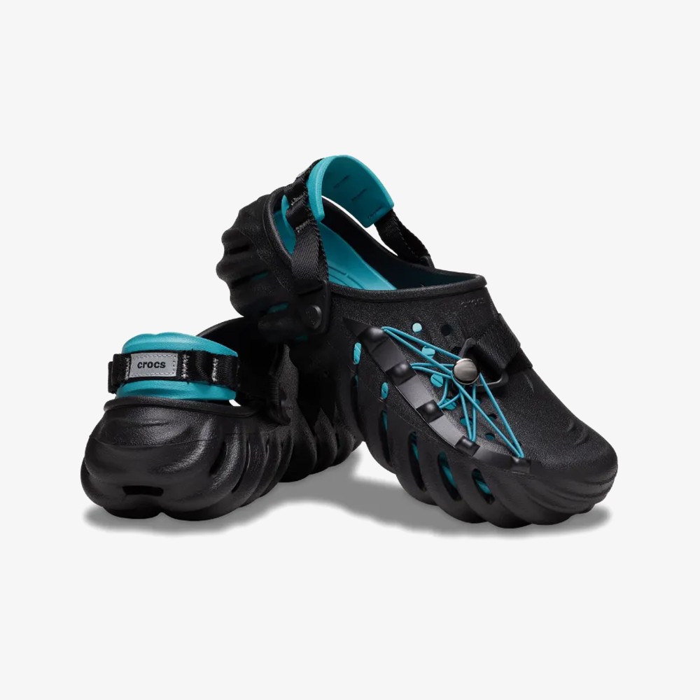 Echo Reflective Laces Clog 'Black Teal'