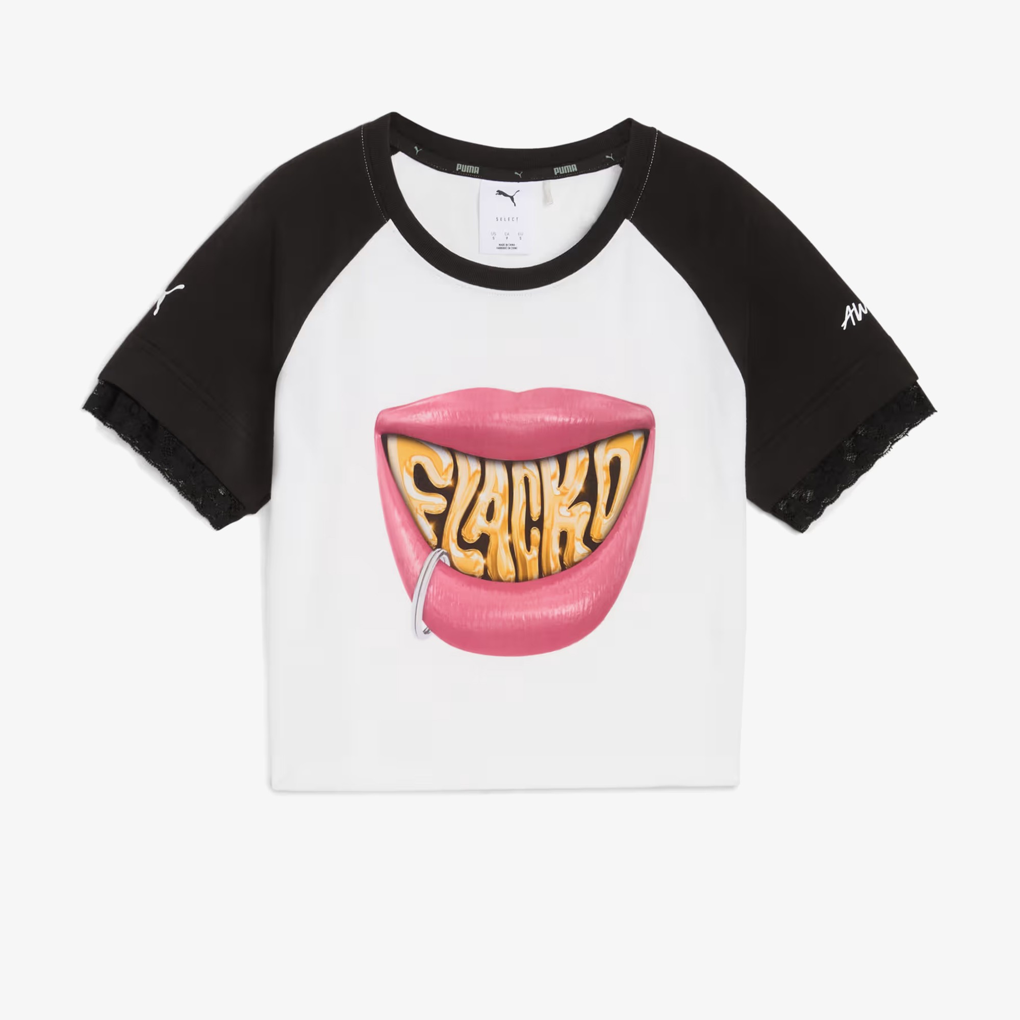 PUMA X A$AP ROCKY Flacko Smile Baby Tee 'White Black'