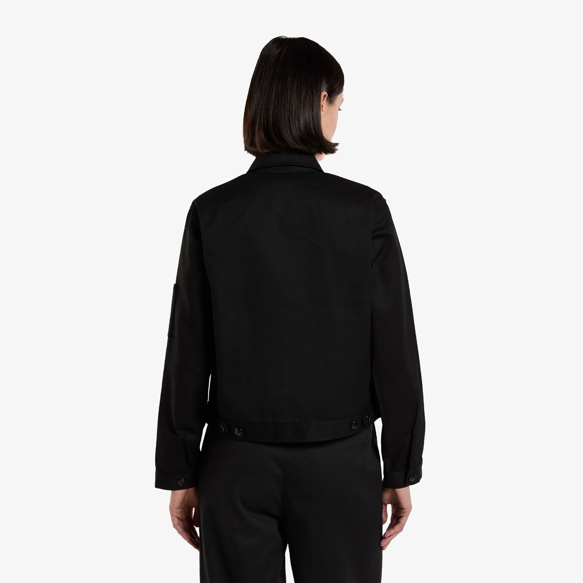 Unlined Cropped Eisenhower Jacket 'Black'