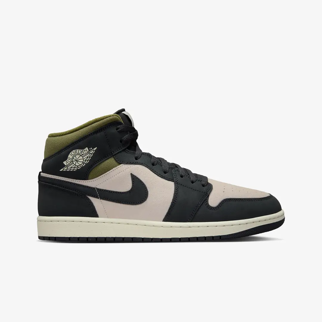 Air Jordan 1 Mid SE 'Off Noir Medium Olive' - WUNDER