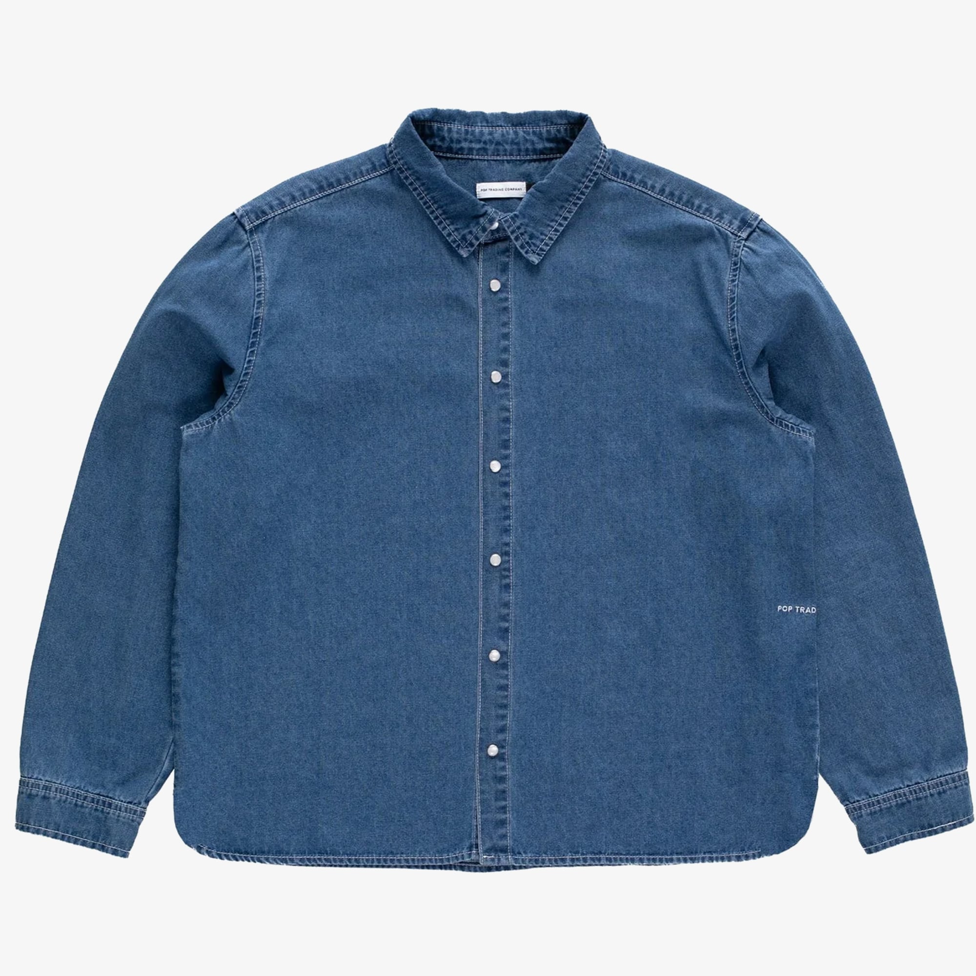 Applique Logo Denim Shirt 'Blue'