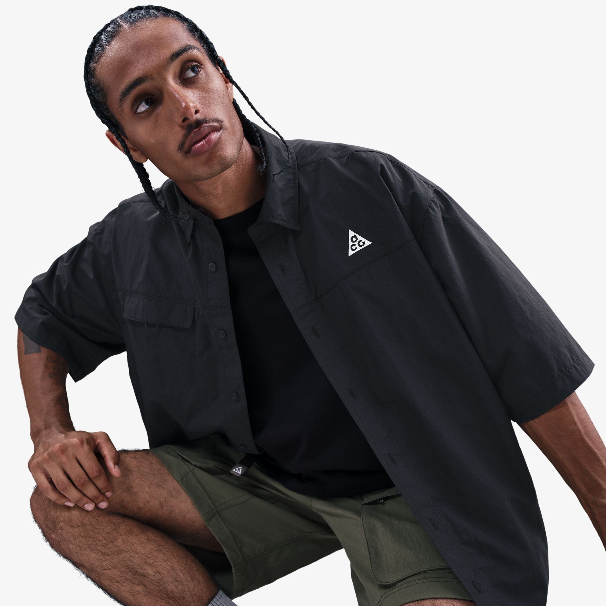 ACG Orb Weaver UV Repel Short-Sleeve Shirt 'Black'