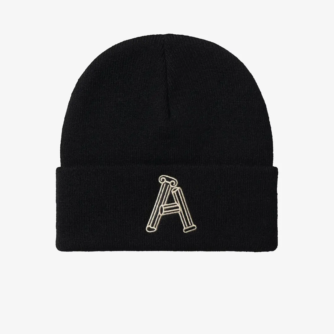 Aries Broken Column Beanie 'Black' - WUNDER