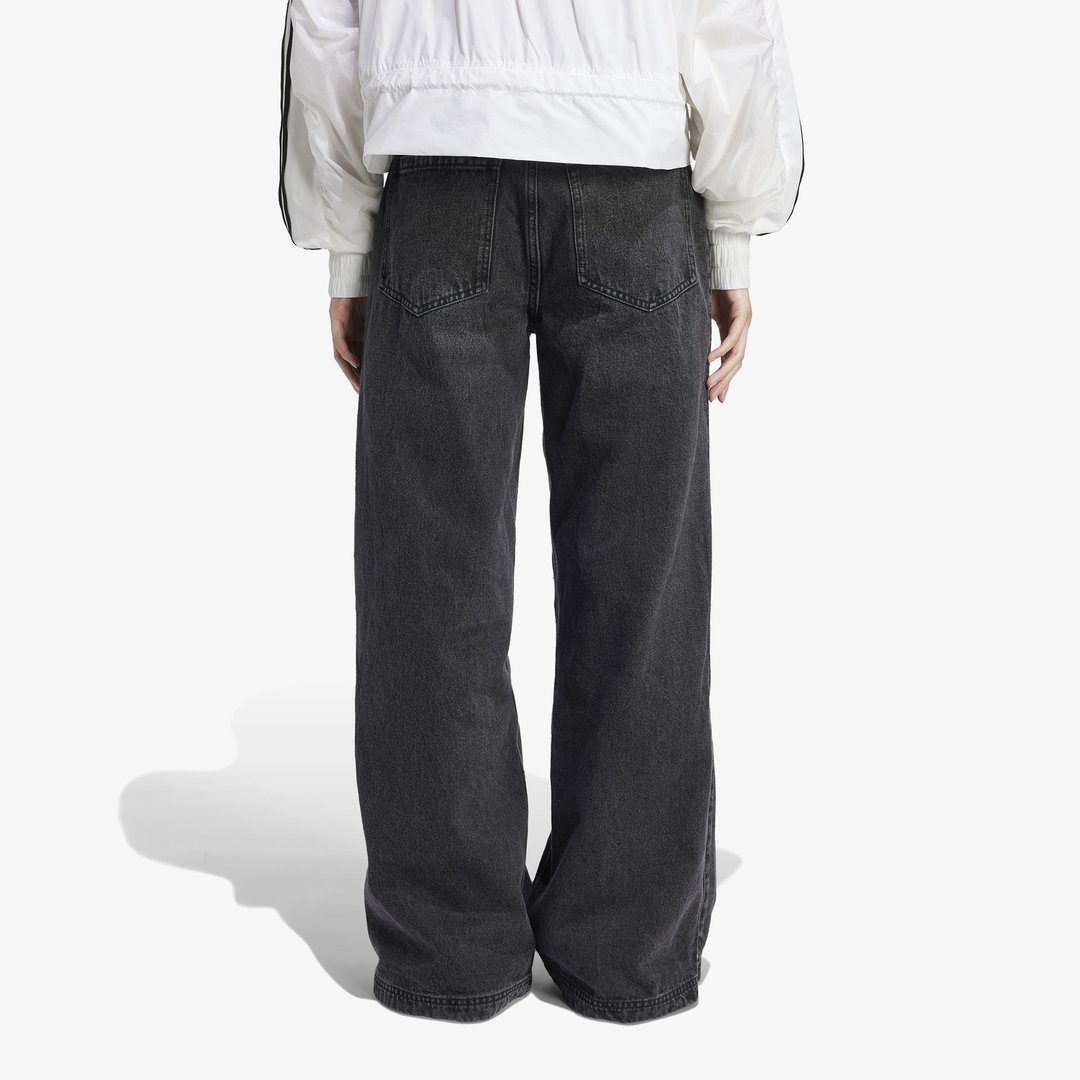 adidas Adilenium Season 3 Zip Washed Denim Pants 'Black