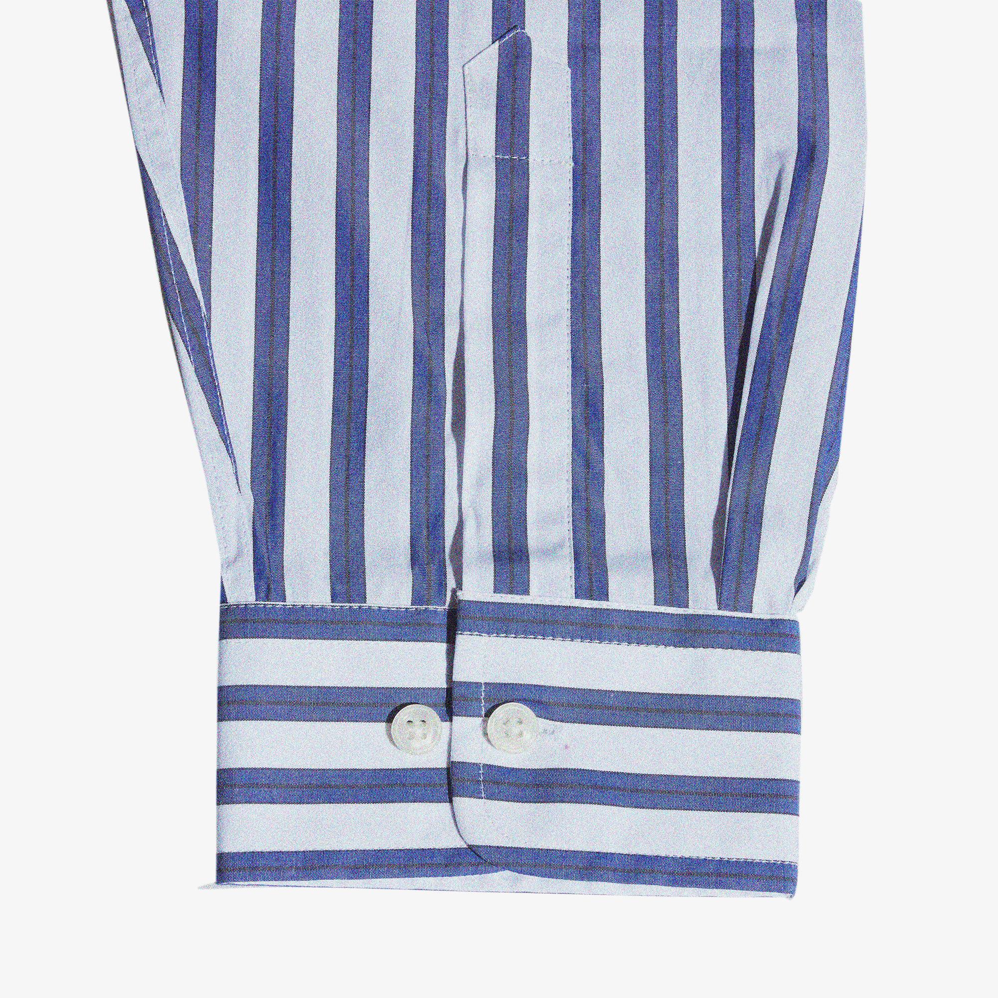 Lightweight Stripe Shirt 'White & Navy'